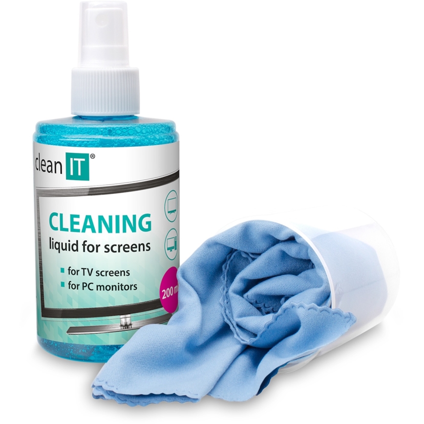 CLEAN IT CL-180 - Soluzione per la pulizia degli schermi con panno da 200 mm