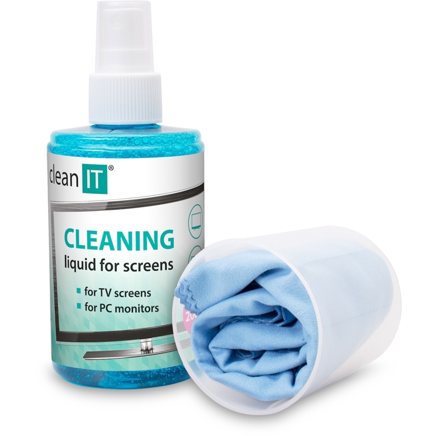 CLEAN IT CL-180 - Soluzione per la pulizia degli schermi con panno da 200 mm