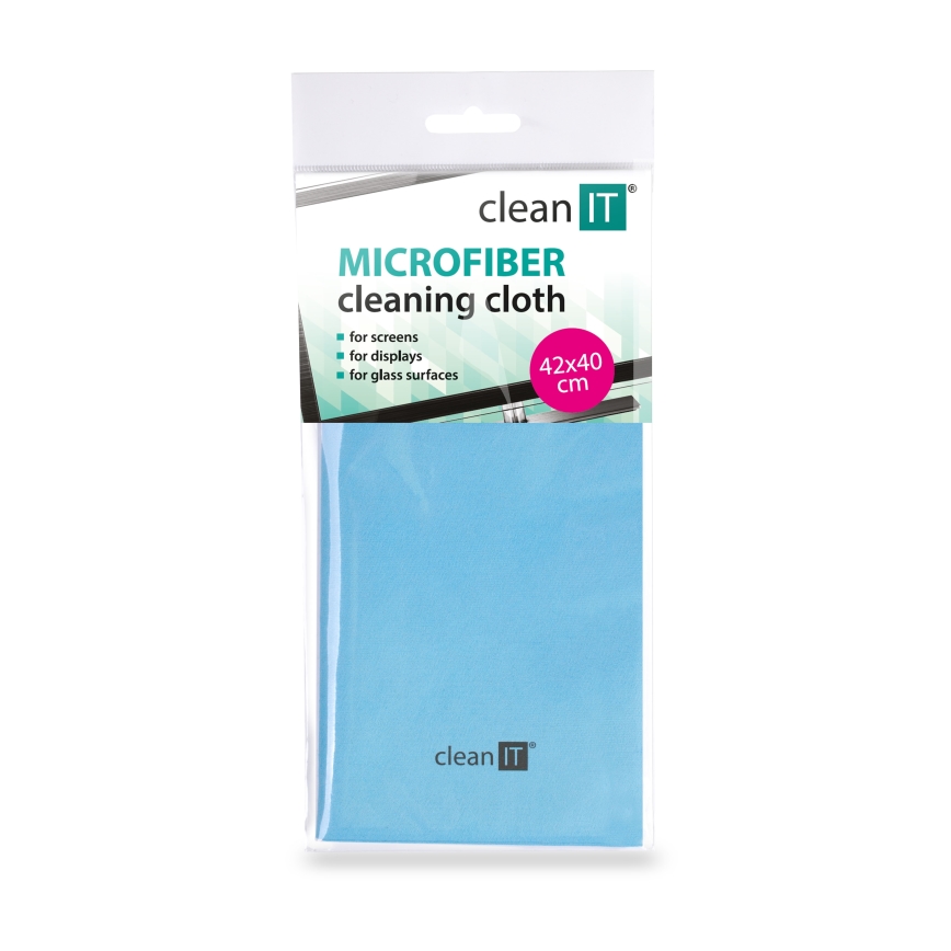 CLEAN IT CL-700 - Panno di pulizia in microfibra 40x42 cm blu