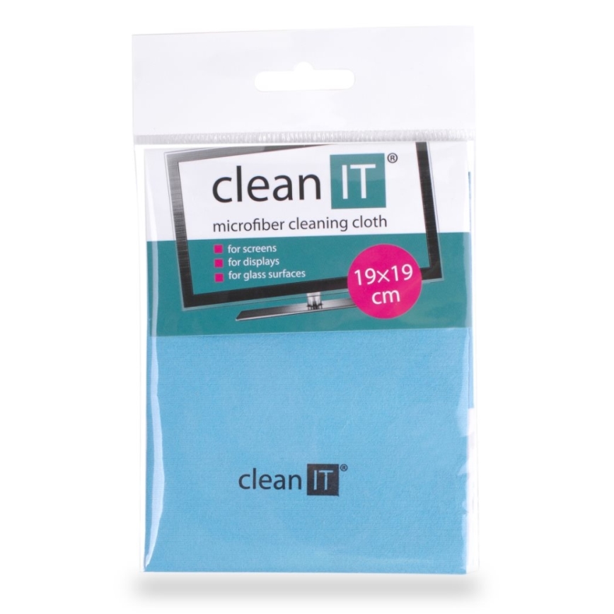 CLEAN IT CL-710 - Panno di pulizia in microfibra 19x19 cm blu