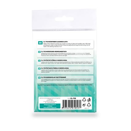 CLEAN IT CL-710 - Panno di pulizia in microfibra 19x19 cm blu