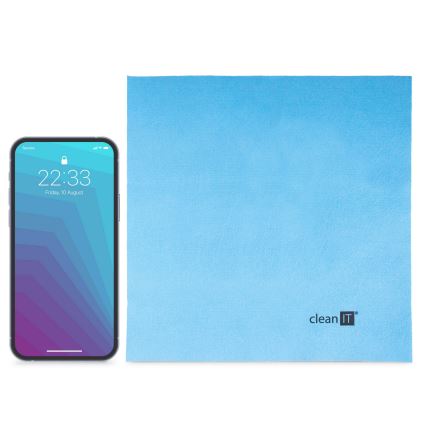 CLEAN IT CL-710 - Panno di pulizia in microfibra 19x19 cm blu