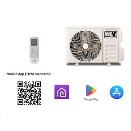 Climatizzatore 12K V1 3,65 kW 12000 BTU Wi-Fi Tuya bianco + telecomando