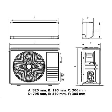 Climatizzatore 12K V1 3,65 kW 12000 BTU Wi-Fi Tuya bianco + telecomando