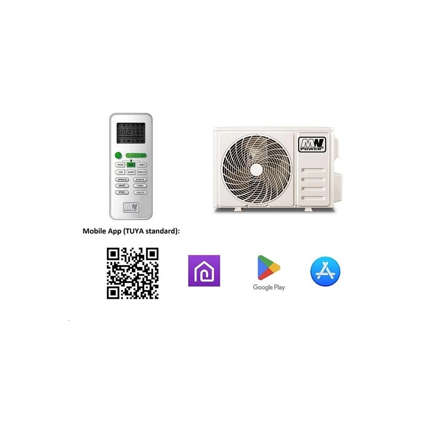 Climatizzatore 18K V1 5,2 kW 18000 BTU Wi-Fi Tuya bianco + telecomando
