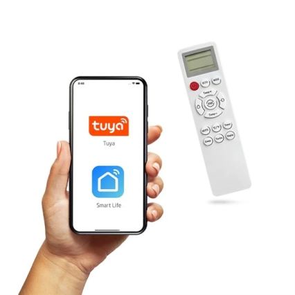 Climatizzatore ibrido solare 5 kW Tuya Wi-Fi bianco + telecomando