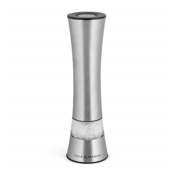 Cole&Mason - Elettrico salt or pepper grinder BURFORD 4xAAA 18 cm cromo opaco