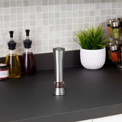 Cole&Mason - Elettrico salt or pepper grinder BURFORD 4xAAA 18 cm cromo opaco