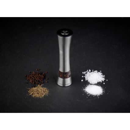 Cole&Mason - Elettrico salt or pepper grinder BURFORD 4xAAA 18 cm cromo opaco