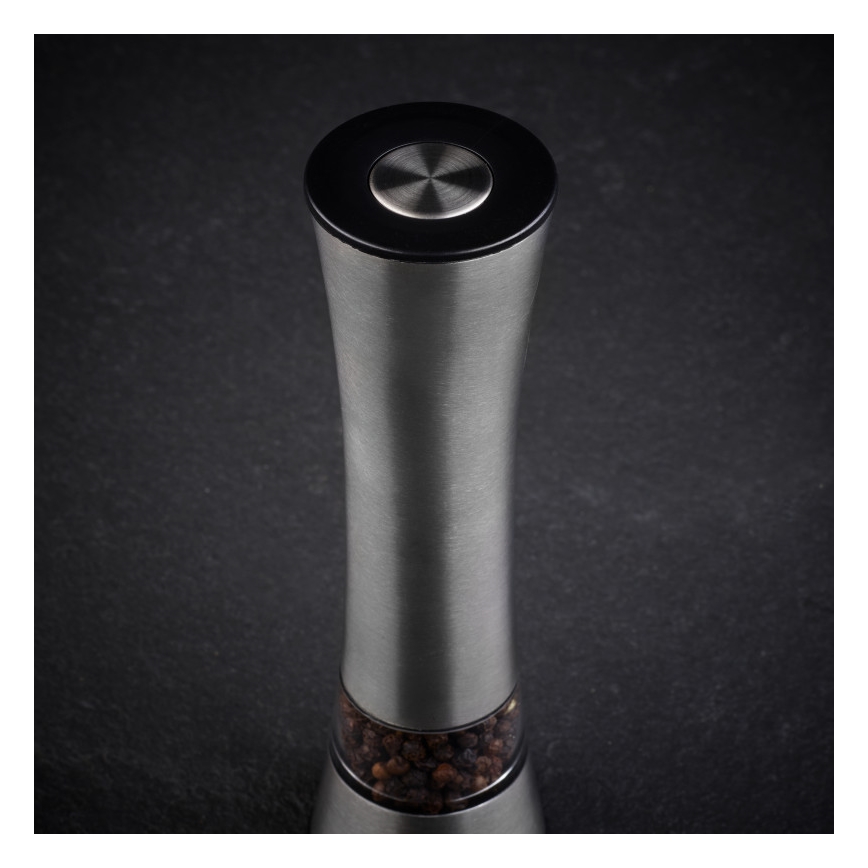 Cole&Mason - Elettrico salt or pepper grinder BURFORD 4xAAA 18 cm cromo opaco