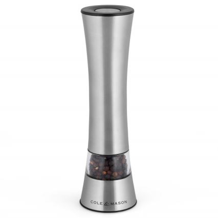Cole&Mason - Elettrico salt or pepper grinder BURFORD 4xAAA 18 cm cromo opaco