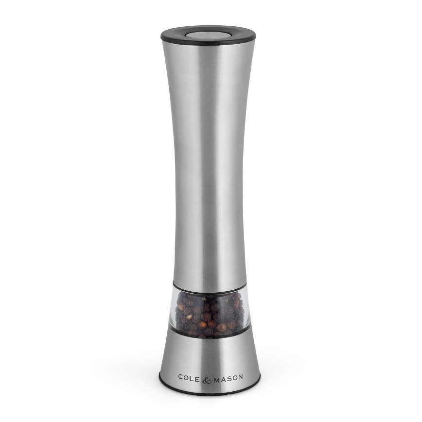 Cole&Mason - Elettrico salt or pepper grinder BURFORD 4xAAA 18 cm cromo opaco