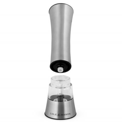 Cole&Mason - Elettrico salt or pepper grinder BURFORD 4xAAA 18 cm cromo opaco