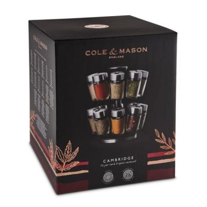 Cole&Mason - Portaspezie girevole MASTER con 17 contenitori