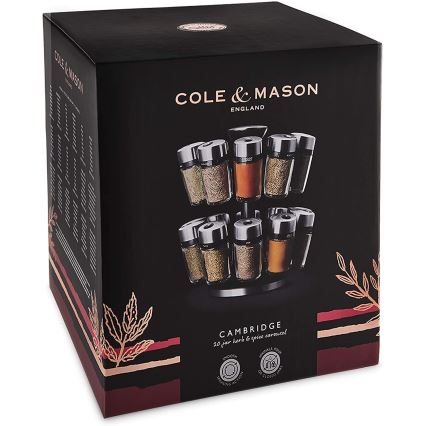 Cole&Mason - Rastrelliera rotante con barattoli per spezie MASTER 21 pz.