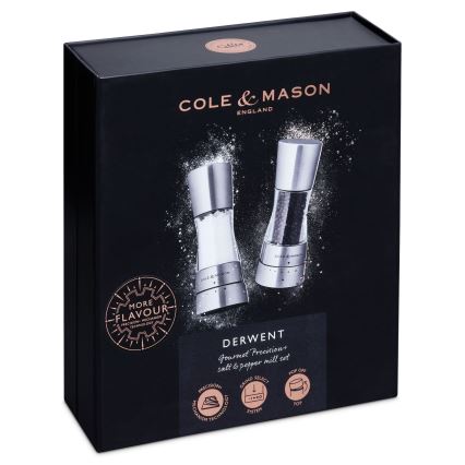 Cole&Mason - Set di macina sale e pepe DERWENT MINI 2 pezzi 15,7 cm cromo opaco