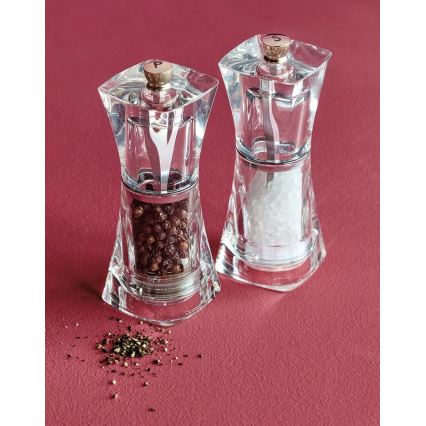 Cole&Mason - Set di macinini per sale e pepe CRYSTAL 2 pezzi 12,5 cm