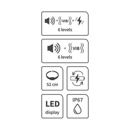 Collare per cani antiabbaio 52cm 3,7V 300 mAh IP67