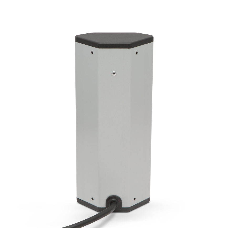 Colonna angolare con 3 prese 230V nero/argento