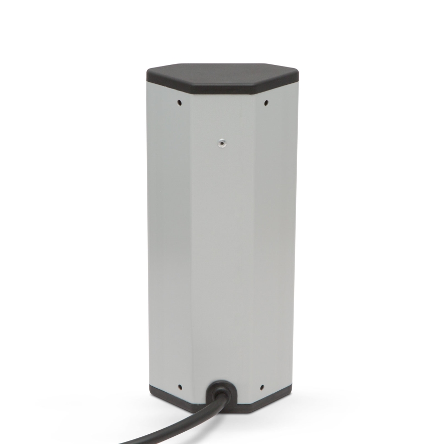 Colonna prese ad angolo 3x230V + 2xUSB-A nero/argento