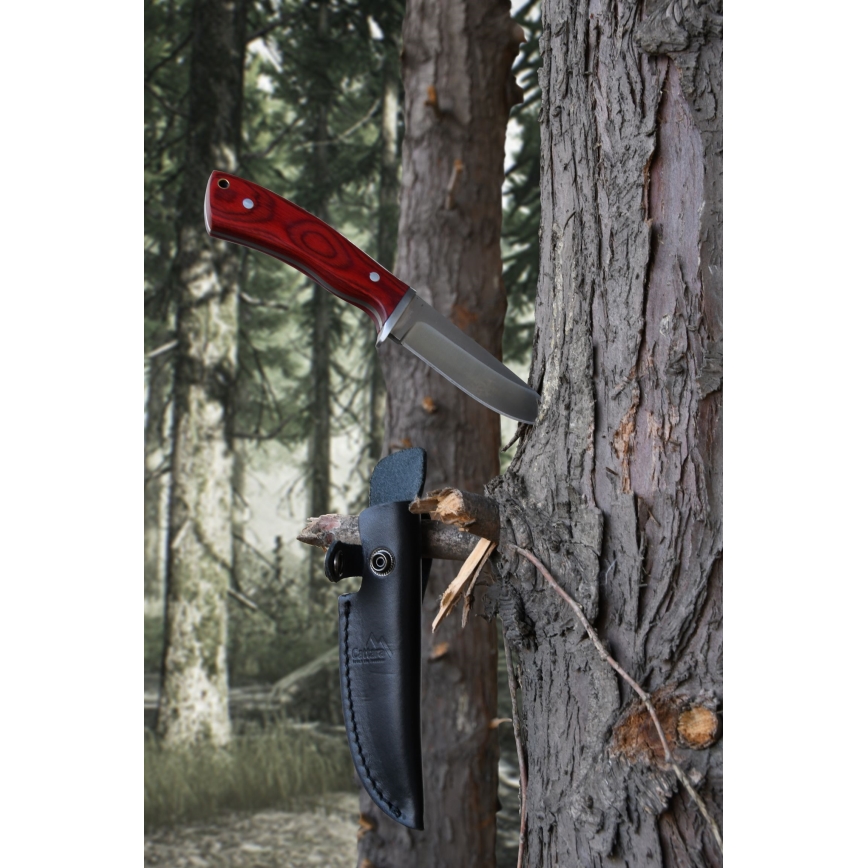 Coltello con fodero in pelle 21 cm