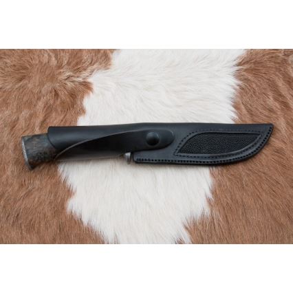 Coltello da caccia in damasco 14,5 cm ontano/serpentinite