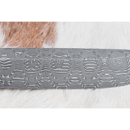 Coltello da caccia in damasco 14,5 cm ontano/serpentinite