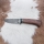 Coltello da caccia in damasco 9,7 cm noce/maple