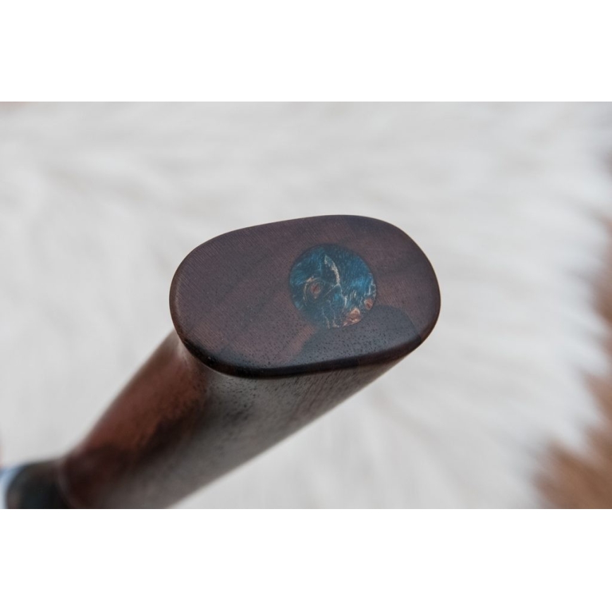 Coltello da caccia in damasco 9,7 cm noce/maple