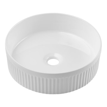 COMAD BEYOND 2 BIANCO (E-6565) - Lavabo da appoggio BEYOND diam. 36 cm ceramica/bianco lucido