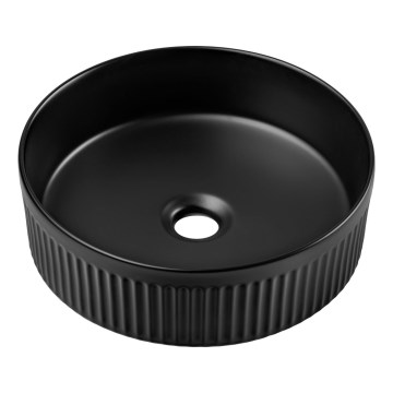 COMAD BEYOND 2 BLACK ( E-6565 ) - Lavandino da appoggio BEYOND diametro 36 cm ceramiche/opaco nero