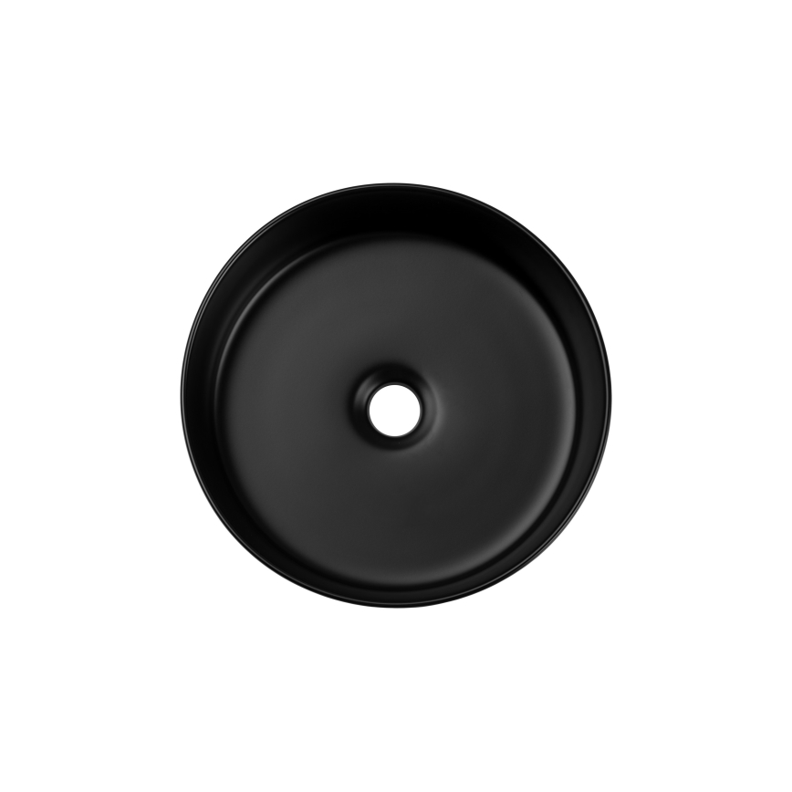 COMAD BEYOND 2 BLACK ( E-6565 ) - Lavandino da appoggio BEYOND diametro 36 cm ceramiche/opaco nero