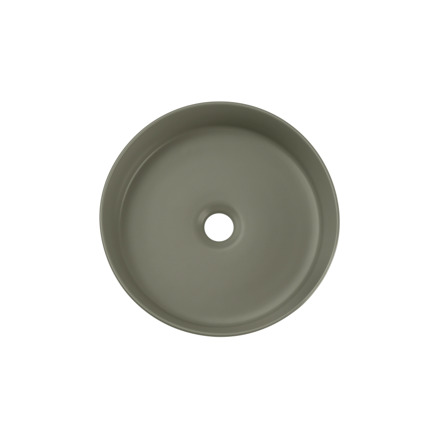 COMAD BEYOND 2 OLIVER VERDE ( E-6565 ) - Lavandino da appoggio BEYOND diametro 36 cm ceramiche/opaco verde