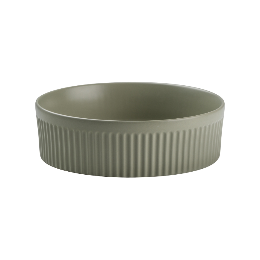 COMAD BEYOND 2 OLIVER VERDE ( E-6565 ) - Lavandino da appoggio BEYOND diametro 36 cm ceramiche/opaco verde