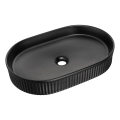 COMAD BEYOND 3 BLACK (E-6531) - Lavabo da appoggio BEYOND 56x36 cm in ceramica/nero opaco