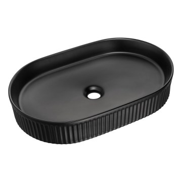 COMAD BEYOND 3 BLACK ( E-6531 ) - Lavandino da appoggio BEYOND 56x36 cm ceramiche/opaco nero
