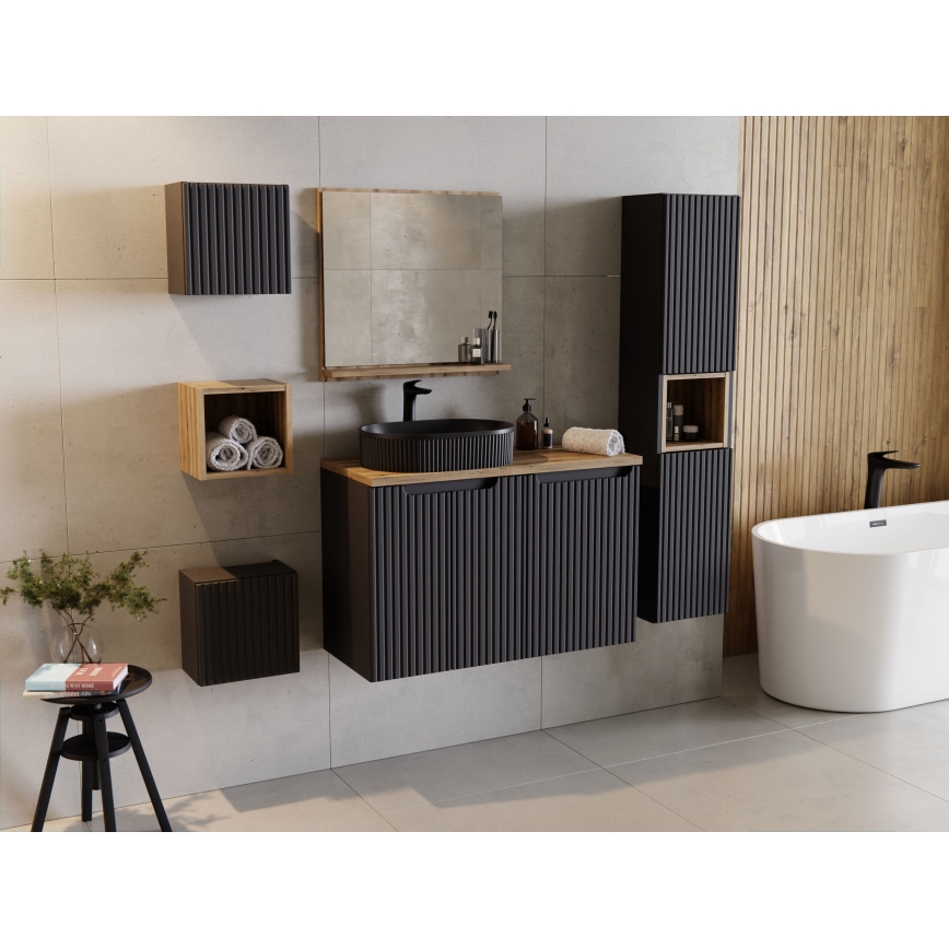 COMAD BEYOND 5 BLACK ( E-6564 ) - Lavandino da appoggio BEYOND 48x32,5 cm ceramiche/opaco nero