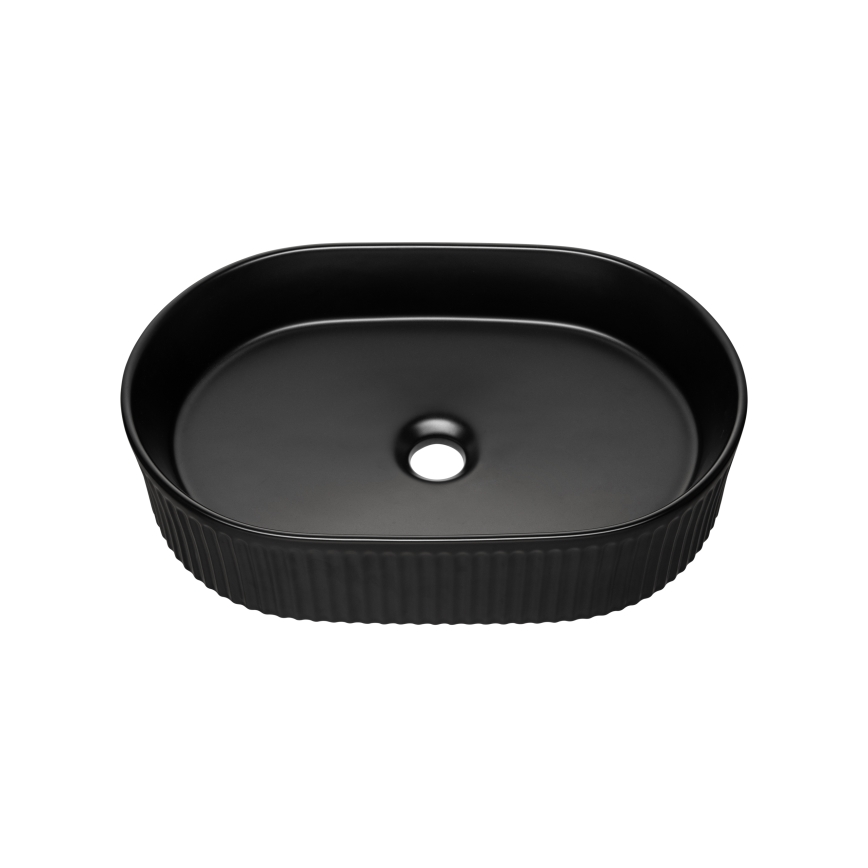 COMAD BEYOND 5 BLACK ( E-6564 ) - Lavandino da appoggio BEYOND 48x32,5 cm ceramiche/opaco nero