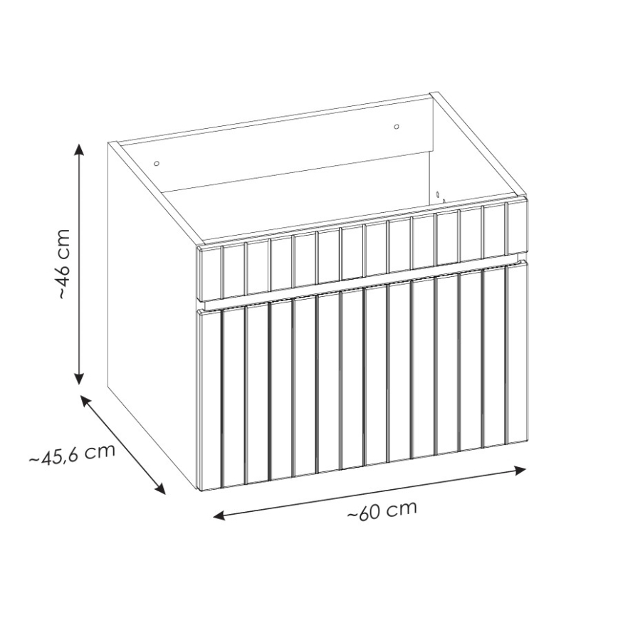 COMAD ICONIC CASHMERE 82-60-D-1S - Mobile sottolavabo ICONIC 46x60 cm beige