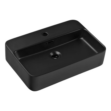 COMAD TRUST 2 BLACK ( E-6282 ) - Lavandino da appoggio TRUST 55x38 cm ceramiche/opaco nero