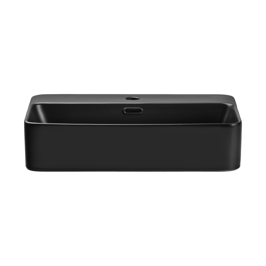 COMAD TRUST 2 BLACK ( E-6282 ) - Lavandino da appoggio TRUST 55x38 cm ceramiche/opaco nero