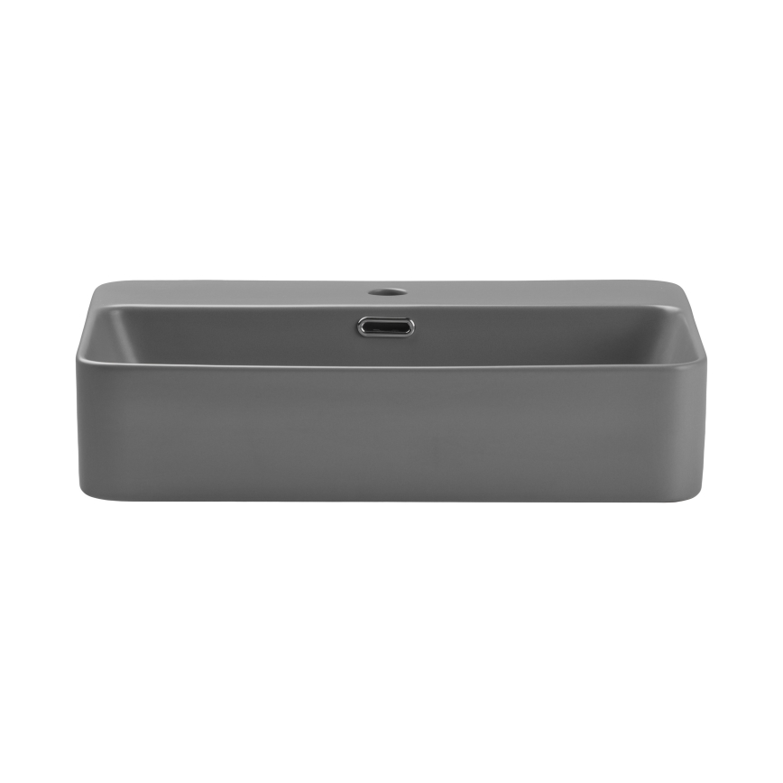 COMAD TRUST 2 MATT LIGHT GREY ( E-6282 ) - Lavandino da appoggio TRUST 55x38 cm ceramiche/opaco grigio