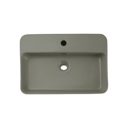 COMAD TRUST 2 OLIVER VERDE ( E-6282 ) - Lavandino da appoggio TRUST 55x38 cm ceramiche/opaco verde