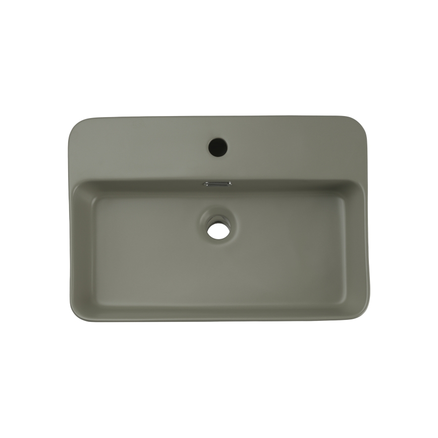 COMAD TRUST 2 OLIVER VERDE ( E-6282 ) - Lavandino da appoggio TRUST 55x38 cm ceramiche/opaco verde