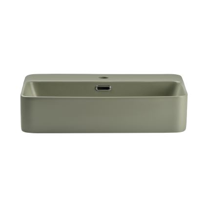 COMAD TRUST 2 OLIVER VERDE ( E-6282 ) - Lavandino da appoggio TRUST 55x38 cm ceramiche/opaco verde