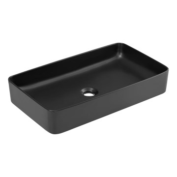 COMAD UM-6275 SLIM 60 BLACK DP - Lavandino da appoggio SLIM 61x34 cm ceramiche/opaco nero