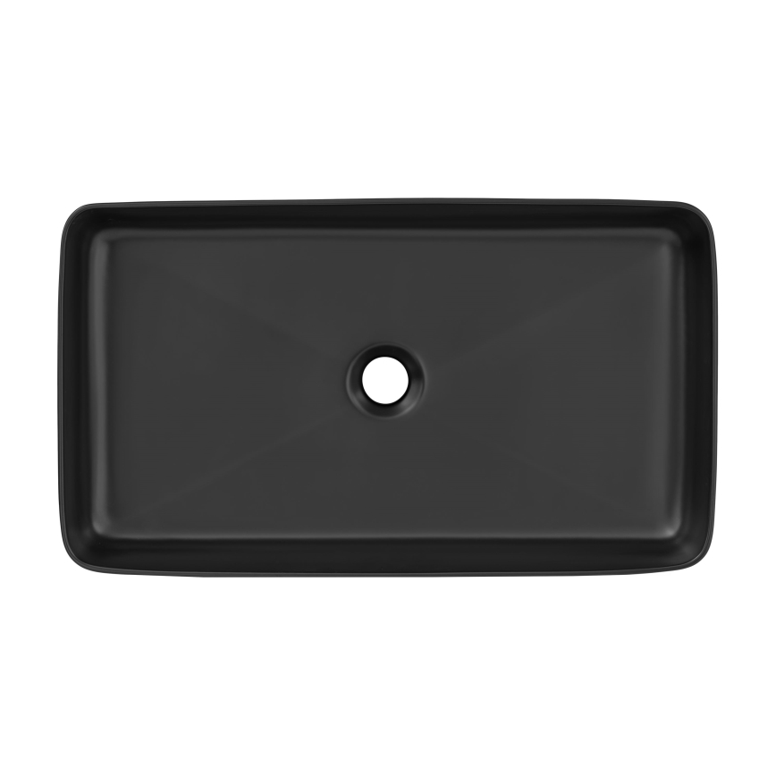 COMAD UM-6275 SLIM 60 BLACK DP - Lavandino da appoggio SLIM 61x34 cm ceramiche/opaco nero
