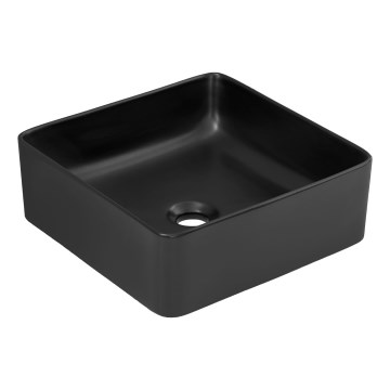 COMAD UM-6276 SLIM 40 BLACK DP - Lavandino da appoggio SLIM 37x37 cm ceramiche/opaco nero