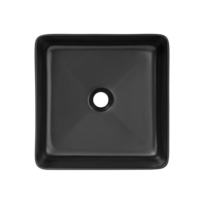 COMAD UM-6276 SLIM 40 BLACK DP - Lavandino da appoggio SLIM 37x37 cm ceramiche/opaco nero