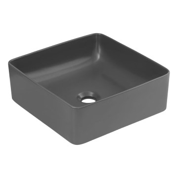 COMAD UM-6276 SLIM 40 GREY DP - Lavandino da appoggio SLIM 37x37 cm ceramiche/opaco grigio